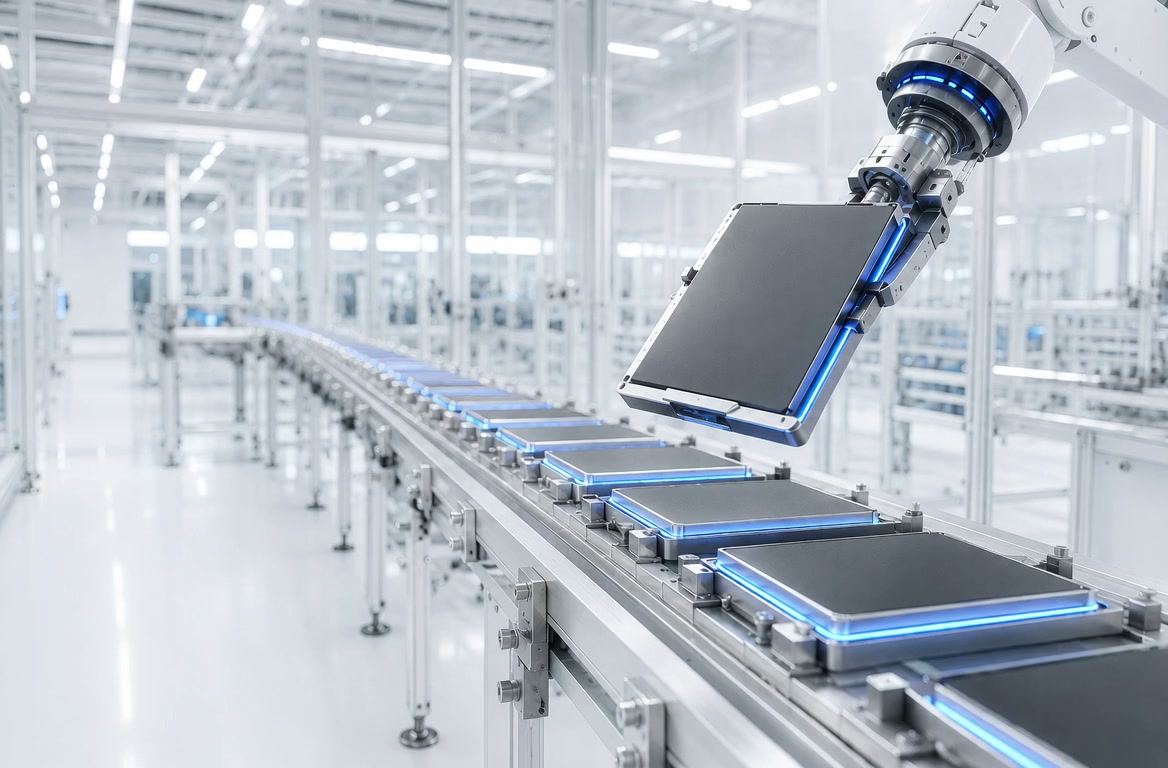 Automated solid-state battery manufacturing line